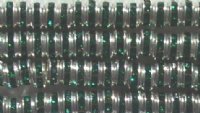 10 4.5mm Silver Rondelles with Emerald Rhinestones